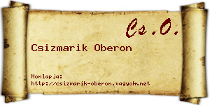 Csizmarik Oberon névjegykártya